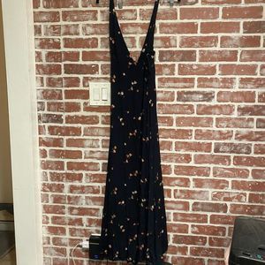 Capulet Maxine Floral Print Wrap Maxi Dress Womens XS Black